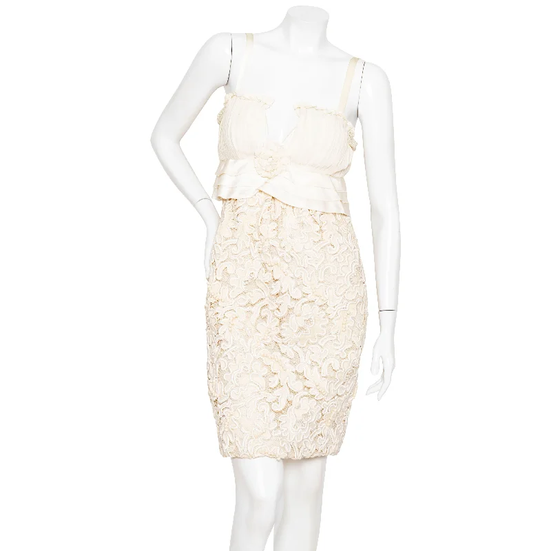 Ivory Haute Couture Lace Dress Tunics Luxurious high-end