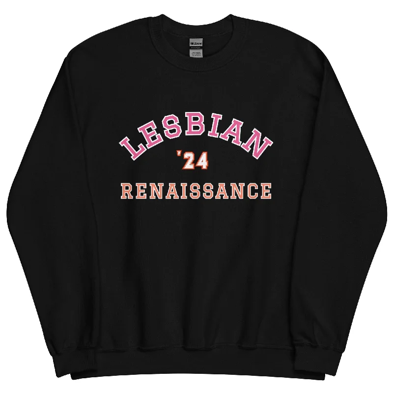 Lesbian Renaissance Sweatshirt Hoodie with Tie-Dye Psychedelic Retro