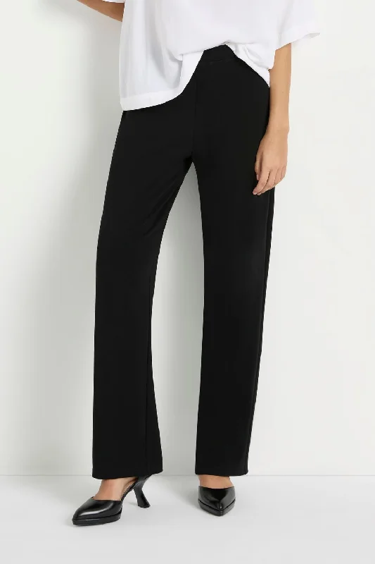 Long Powder Knit Pant | Black Cozy Knit Pants