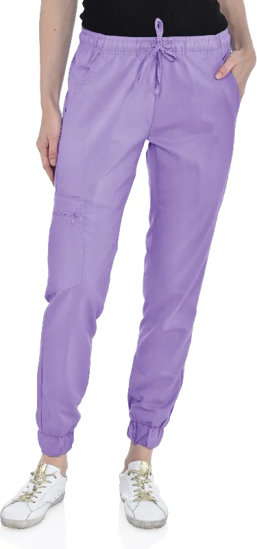 Zipper Cargo Jogger Pant By MediChic XS-2XL / Lavender Casual Skinny Fit Pants