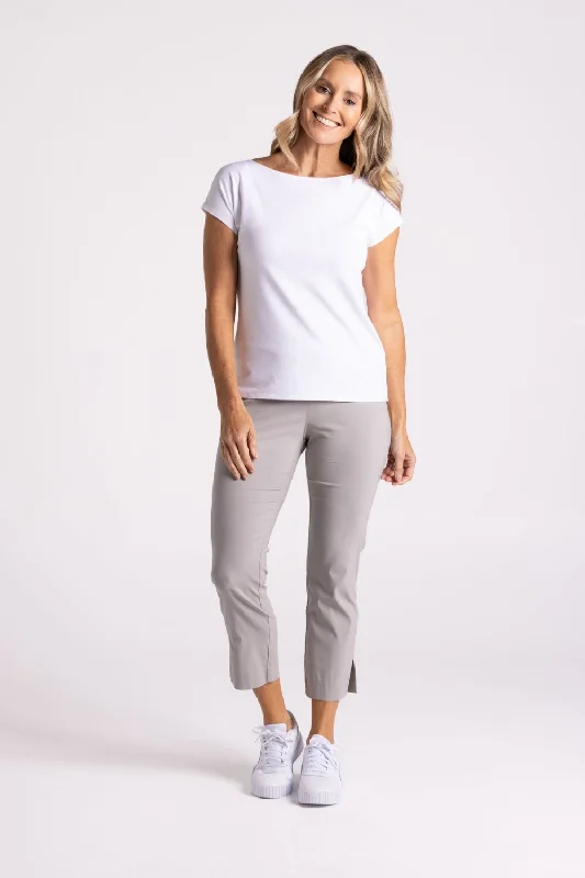The Ultimate 7/8 Pant | Platinum Comfy Cargo Trousers