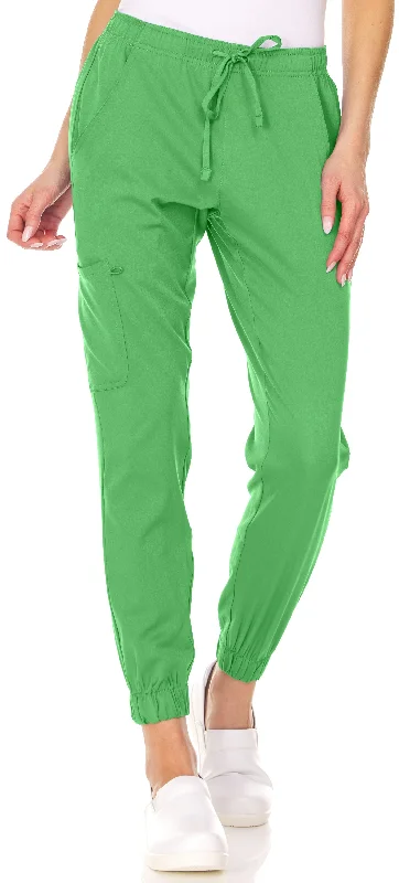 Drawstring Cargo Jogger Pant By MediChic XXS-3X / Green Apple Sleek Black Pants
