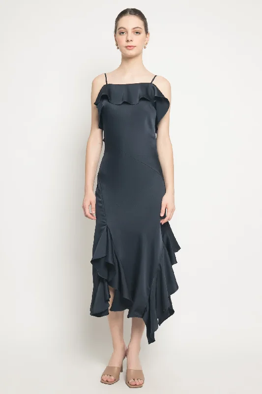Tidal Dress In Navy empire Waist empire