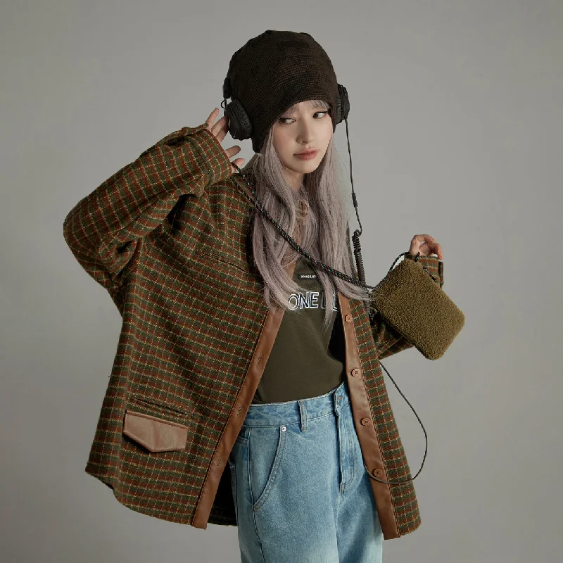 Million Check Loose Fit Jacket Mesh Jacket Canvas Jacket Denim Jacket