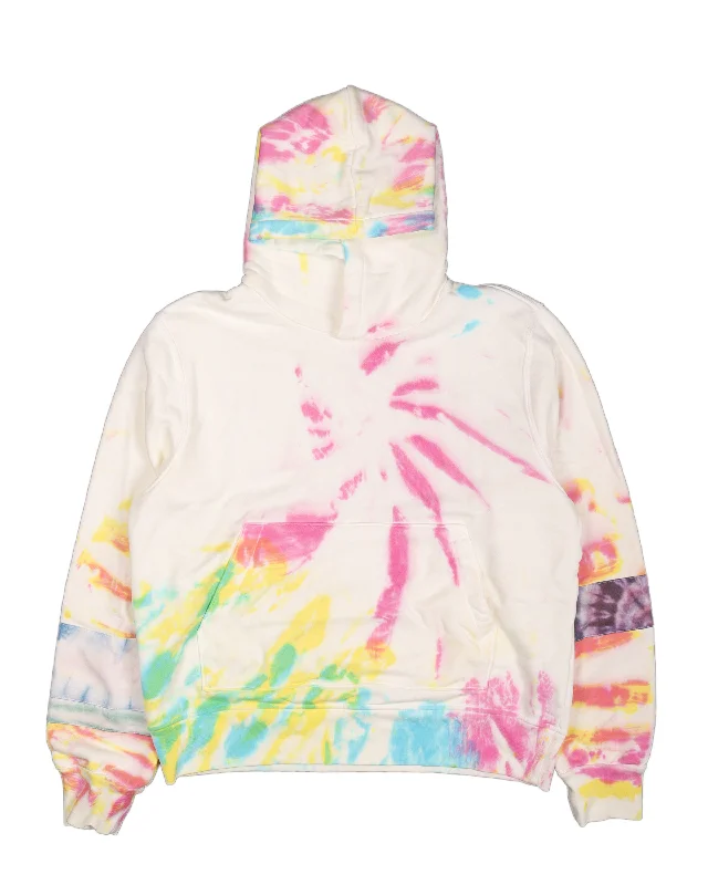 Tie-Dye Art Patch Hoodie Hoodie with Cuffed Sleeves Snug Secure