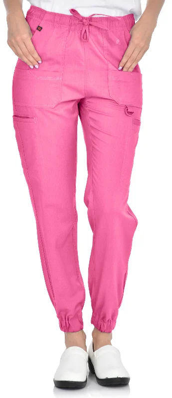Detailed Jogger Pant By MediChic XS-2XL / Shocking Pink Chic Black Leggings