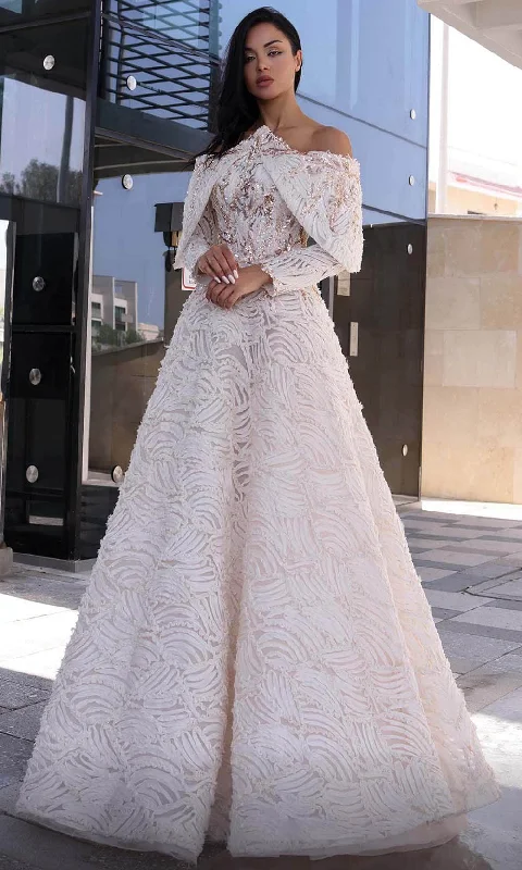 MNM Couture K4131 - Beaded Off Shoulder Evening Dress Tunics Versatile stylish