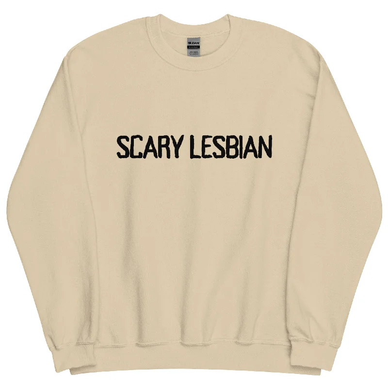 Scary Lesbian Sweatshirt Hoodie with Button Classic Timeless
