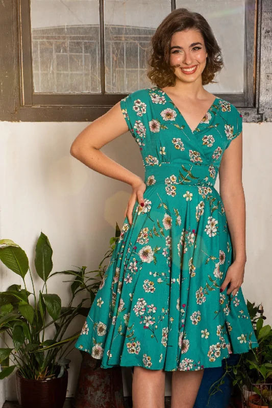 Viola Turquoise & Pink Dress Tunics Floral girly