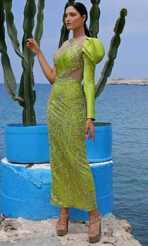 MNM Couture K3998 - Embellished Dress Floral Print girly
