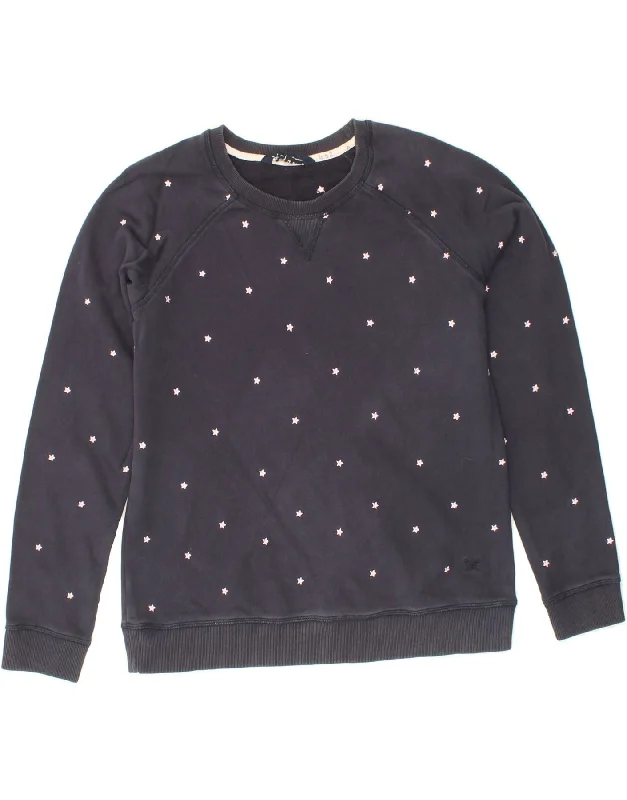 CREW CLOTHING Womens Sweatshirt Jumper UK 12 Medium Navy Blue Cotton Hoodie with Contrast Stitching Detailed Premium CREW CLOTHING Womens Sweatshirt Jumper UK 12 Medium Navy Blue Cotton Hoodie with Contrast Stitching Detailed Premium
