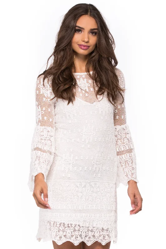Evoke Mini Dress Chic Mini Dress with V-Neck