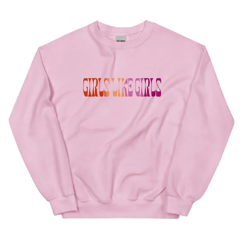 Girls Like Girls Lesbian Sweatshirt Hoodie with Hem Ribbing Snug Secure