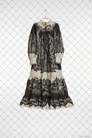 JAVA KISS DRESS-Black/Beige Tunics Vintage classic