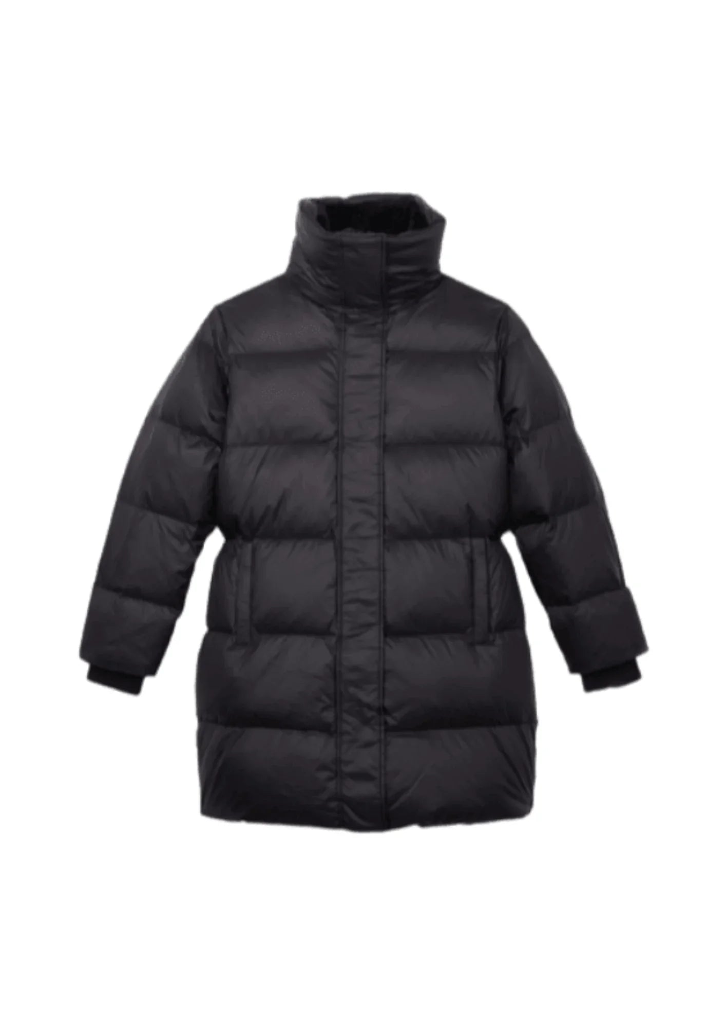 BLACK OVERSIZED DOWN JACKET Cardigan Sweater Pullover