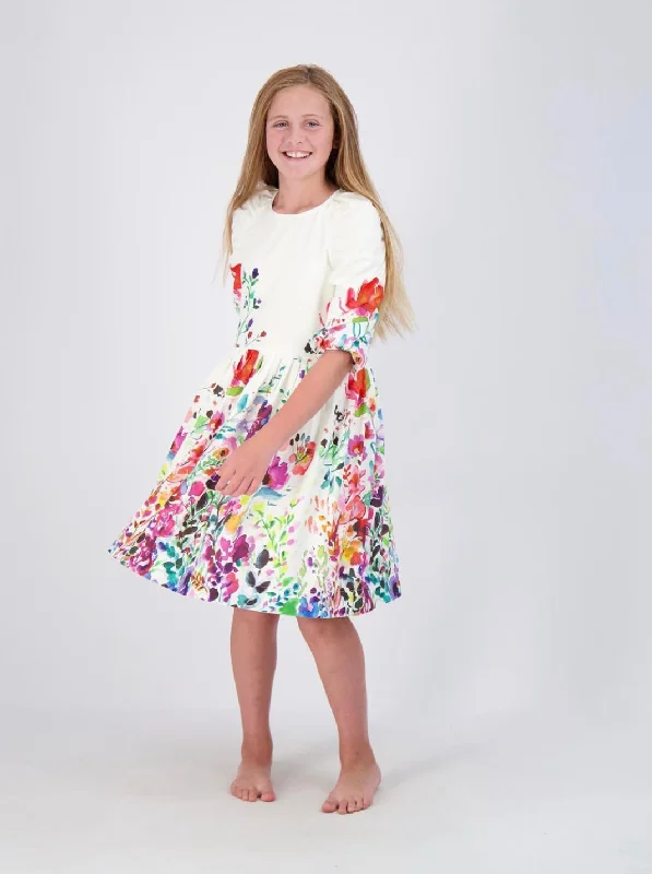 Embellished  Floral Dress SNK4087B Tunics Sophisticated sleek