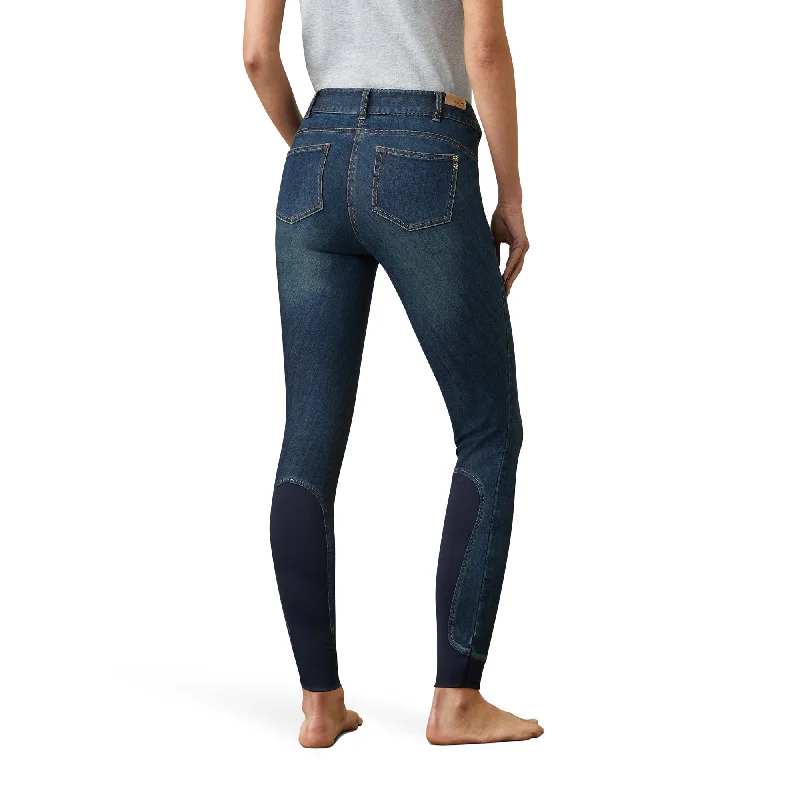 Ariat® Ladies Halo Denim Knee Patch Marine Breech Pants 10035311 Classic Flared Pants Ariat® Ladies Halo Denim Knee Patch Marine Breech Pants 10035311 Classic Flared Pants