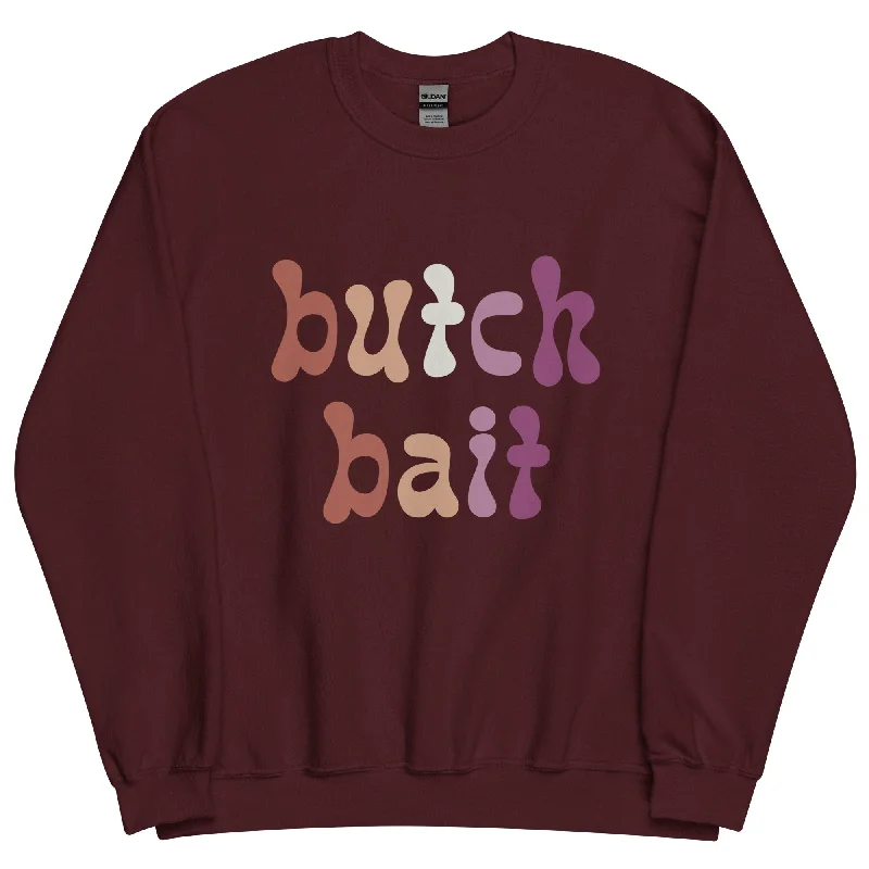 Butch Bait Retro Lesbian Sweatshirt Hoodie with Patch Decorative Personalized