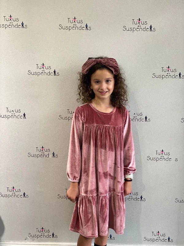 Pink Velvety Dress Tunics Corduroy durable