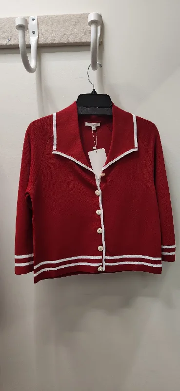 Jacket in Red by Joh Zip Front Button Front Snap Front