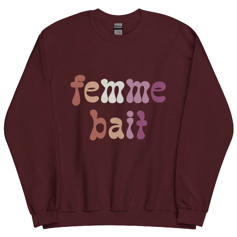 Femme Bait Retro Lesbian Sweatshirt Hoodie with Strings Custom Fit Adjustable