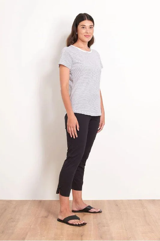 Riveting 7/8 Taper Pant | Black Formal Dress Pants