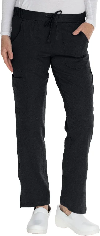 Flat Front Elastic Waist Pant By MediChic XXS-5X / Black Stylish Harem Pants