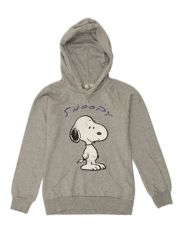 PULL & BEAR Womens Snoopy Graphic Hoodie Jumper UK 12 Medium Grey Cotton Hoodie with Mesh Breathable Sporty PULL & BEAR Womens Snoopy Graphic Hoodie Jumper UK 12 Medium Grey Cotton Hoodie with Mesh Breathable Sporty