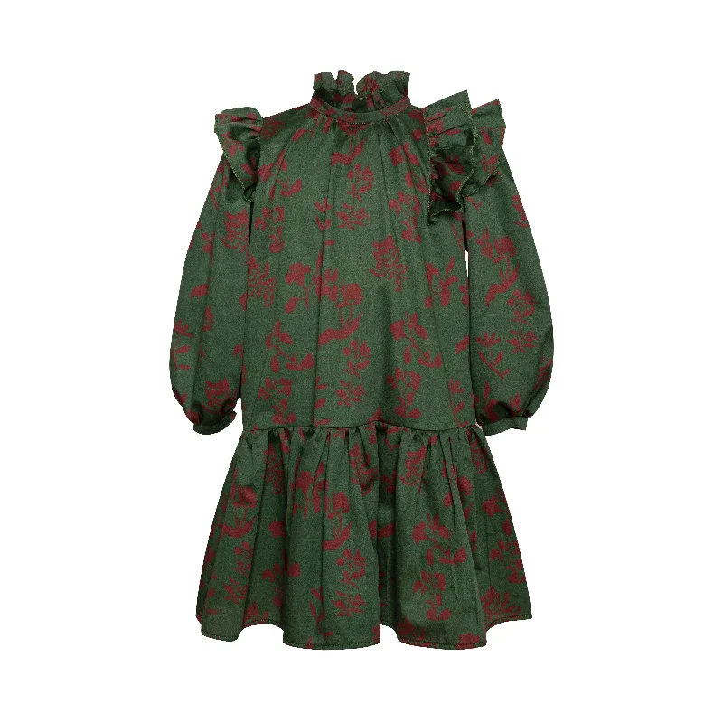 COTTON DRESS GENEVA DALE-Green Tunics Review highly