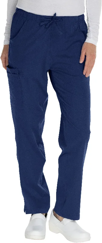 Petite Elastic Drawstring Cargo Pant By MediChic XXS-5X / Navy Formal Slim Pants