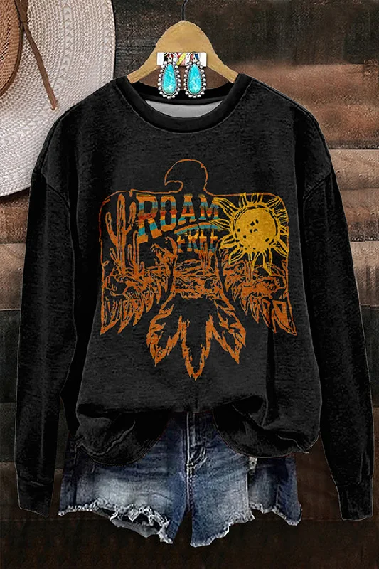 Desert Thunderbird Sweatshirt Hoodie with Turtle Neck Cozy Winter