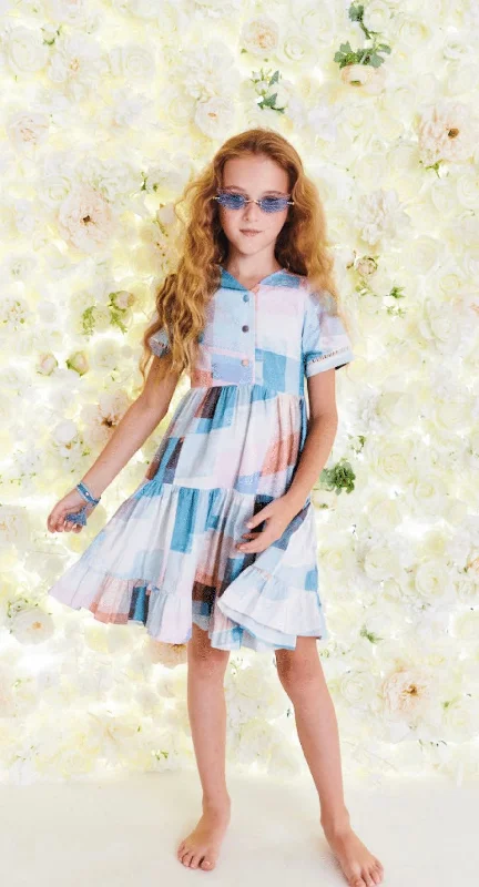 Pastel Tiered Dress 1416 Tunics Custom made