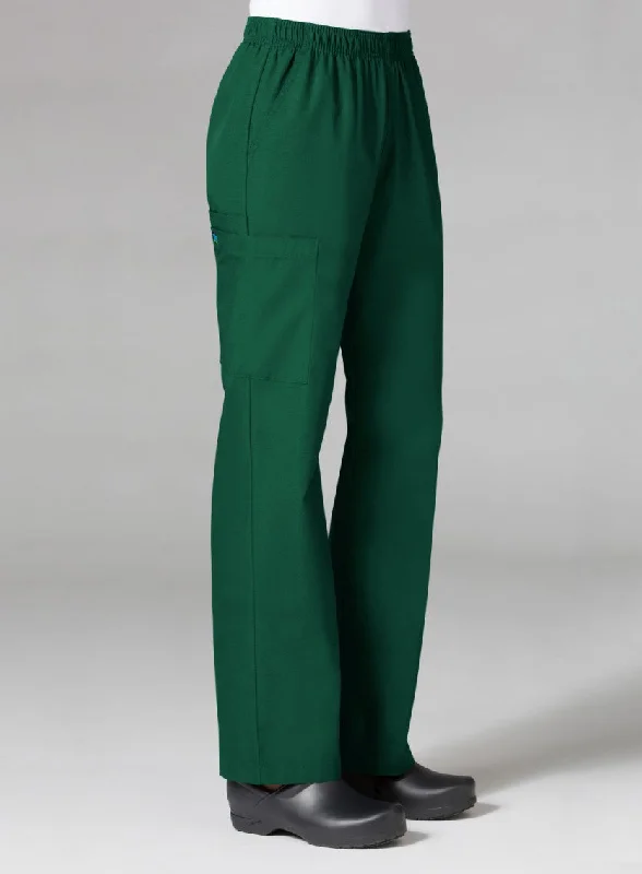 Full Elastic Band Cargo Pant(Regular) XXS-5XL  -  Hunter Green Classic Cropped Pants