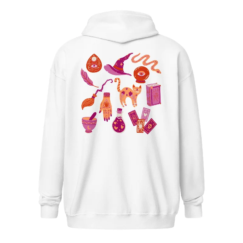 Lesbian Witch Zip Hoodie Hoodie with Emblem Brand Identity
