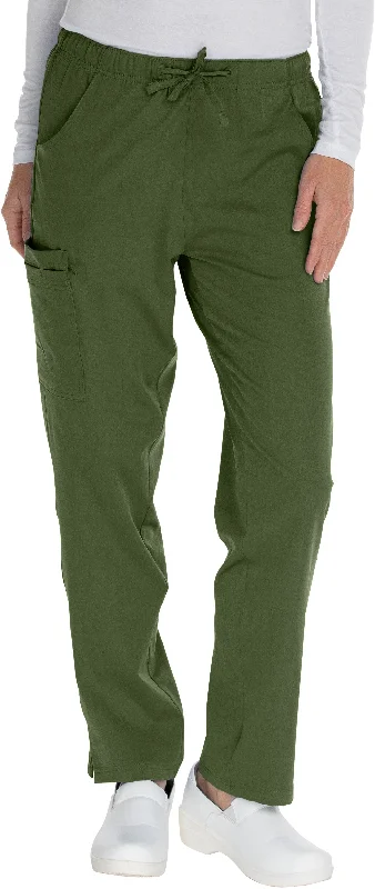 Elastic Drawstring Cargo Pant By MediChic XXS-5X / Olive Comfortable Denim Pants