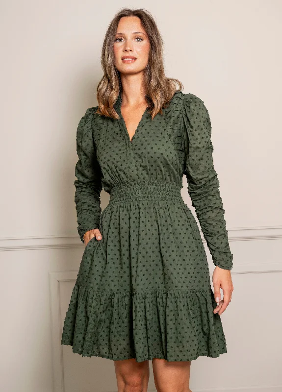 Billie Dress Hunter Green Halter Neckline Beach