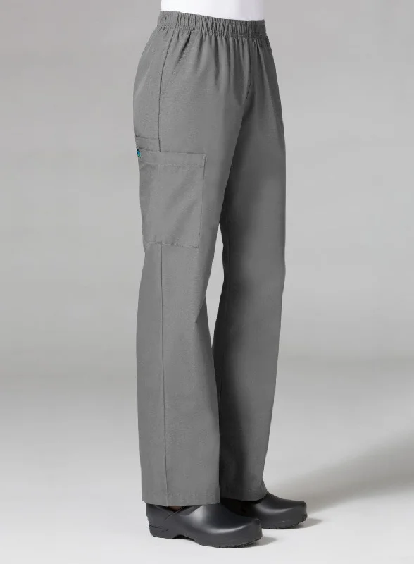 Full Elastic Band Cargo Pant(Regular) XXS-5XL  - Pewter Soft Stretch Pants