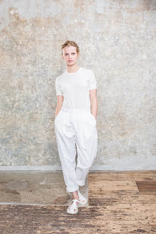 VERGER PANT-TWILL - WHITE High-Waist Jogger Pants