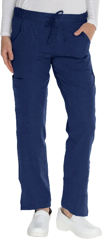 Flat Front Elastic Waist Pant By MediChic XXS-5X / Navy Slim-Fit Leggings