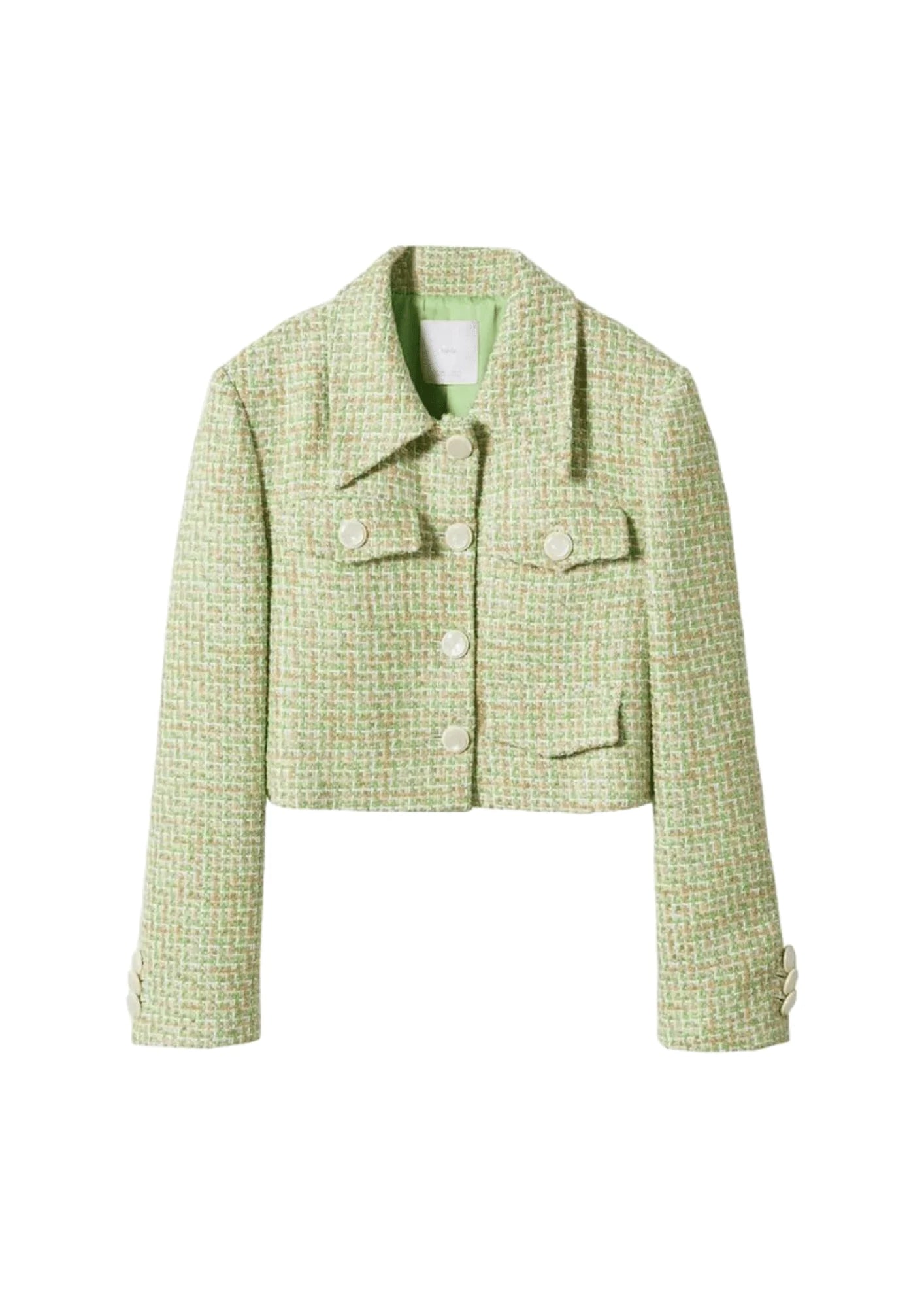 TWEED JACKET WITH PEARL BUTTONS Embroidered Jacket Appliqued Jacket Beaded Jacket