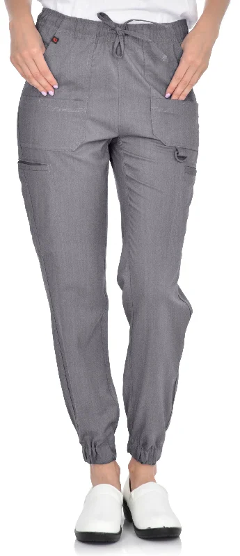 Detailed Jogger Pant By MediChic XS-2XL / Heather Grey Modern Skinny Pants