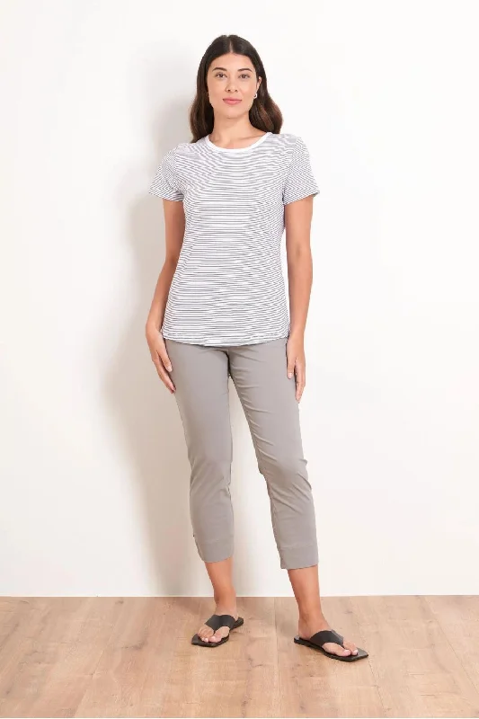 Riveting 7/8 Taper Pant | Pebble High-Waist Jeans