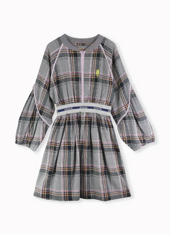 DRESS-1051-Checks Tunics Versatile all-occasion