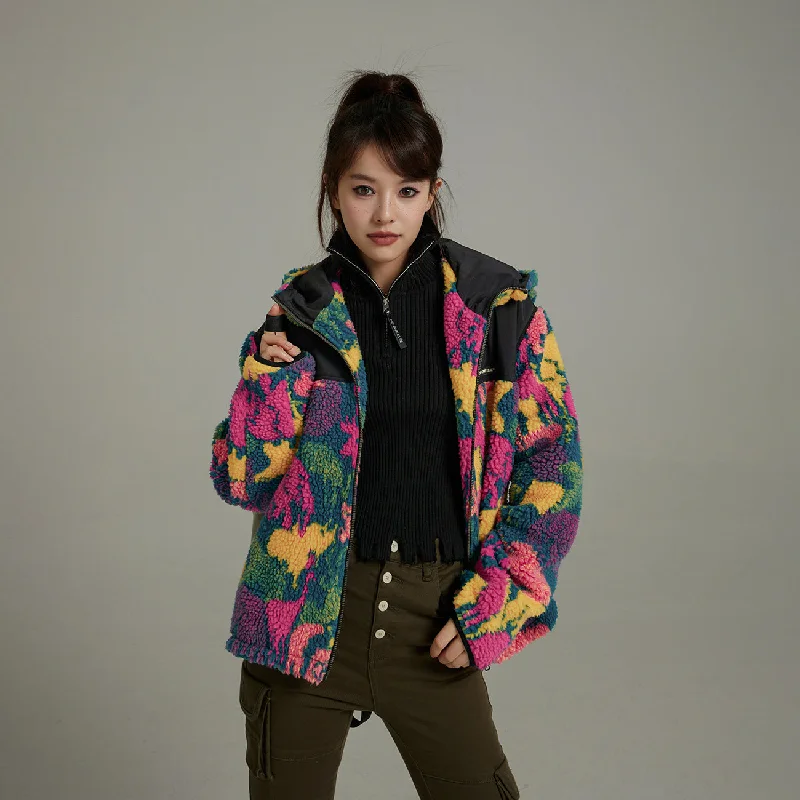 Shining Fleece Oversize Jacket Oversized Jacket Tailored Jacket Straight Jacket