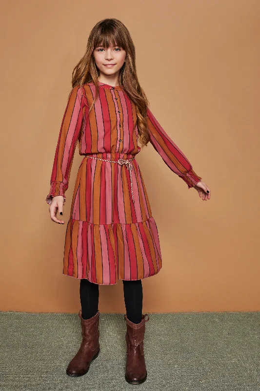 Miron Striped Dress N108-5806 Shift Classic Vintage