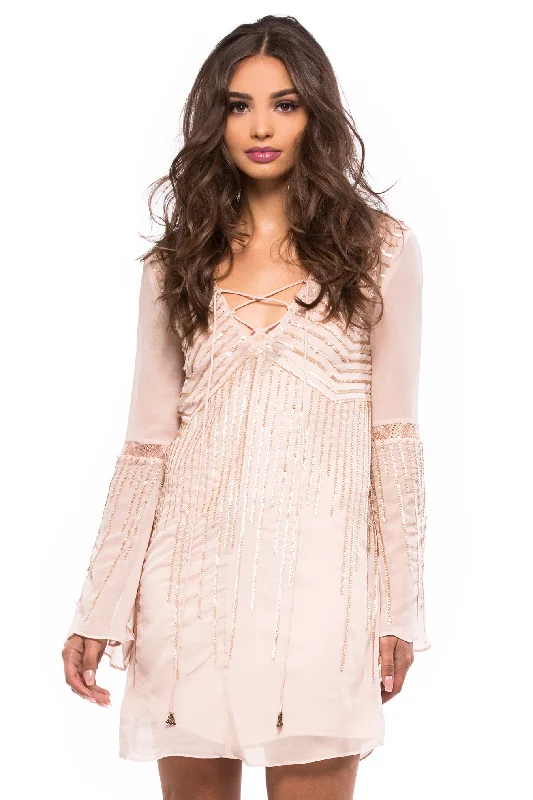 Byzantine Mini Dress Elegant Mini Dress with Pleats
