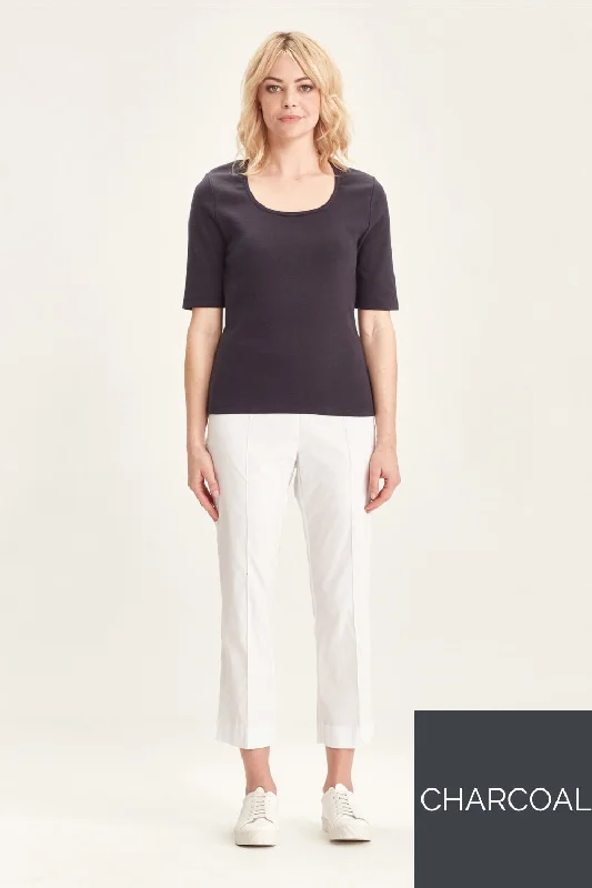 Acrobat 7/8 Pant | Charcoal Trendy Wide-Legged Trousers