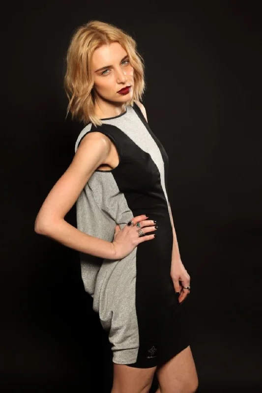 Space Dress - Black/Silver Tunics Trendy modern
