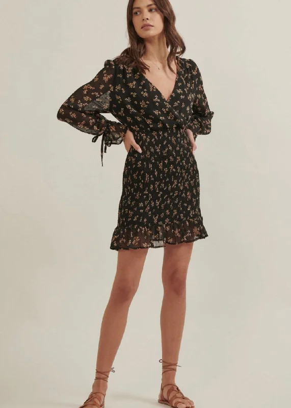 Camilla Floral Mini Dress - Final Sale Trendy Tie-Dye Mini Dress