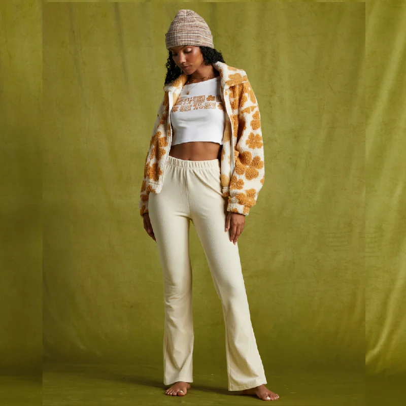 Billabong  Hit A Corduroy Flare Pants - White Cap Cozy Knit Pants